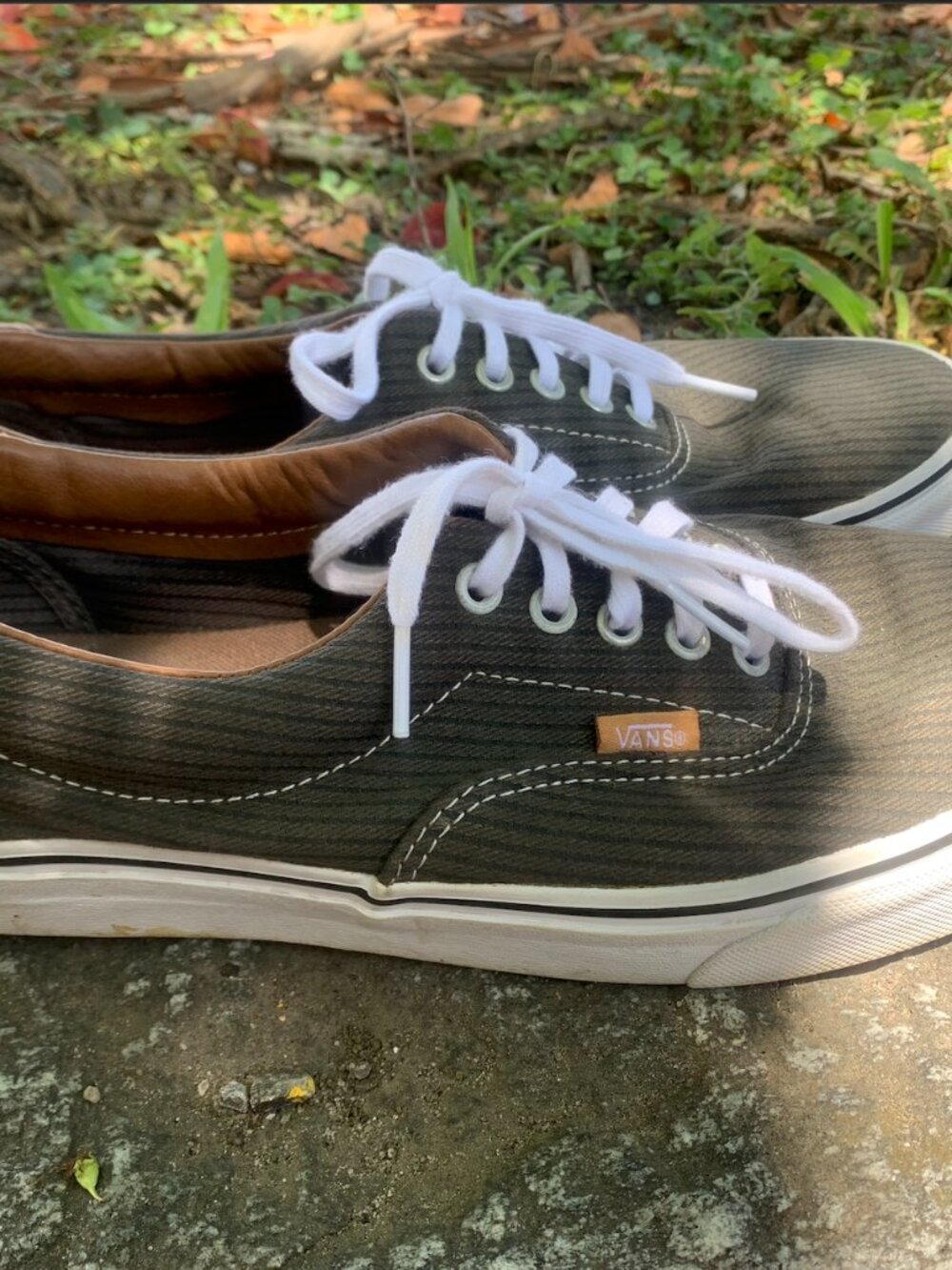 Vans Green Corduroy Canvas Skate Sneakers Classic Style- Olive - Picture 4 of 4